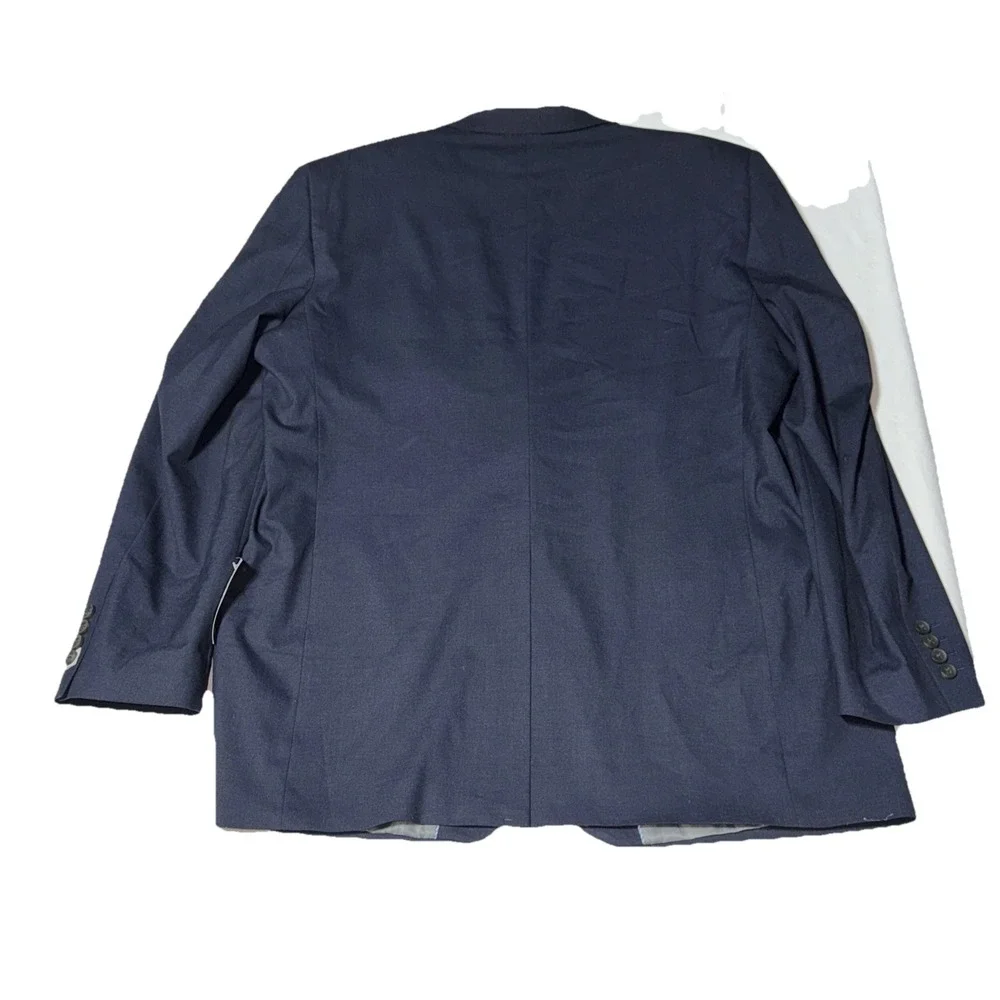 JM Haggar Mens Premium Stretch Classic Fit Suit Jacket 46L $220 Navy Blue NWT **